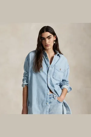 Ralph Lauren Camicia oversize in denim di cotone