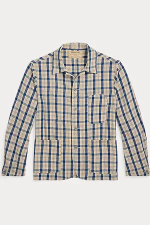 Ralph Lauren Giacca scozzese indaco in twill