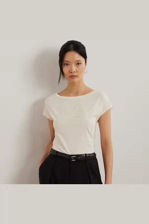 Ralph Lauren Maglietta in jersey ricamata