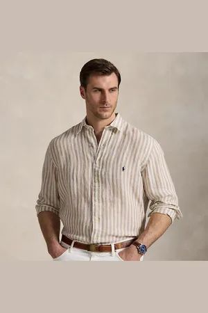 Ralph Lauren Taglie Plus - Camicia in lino a righe