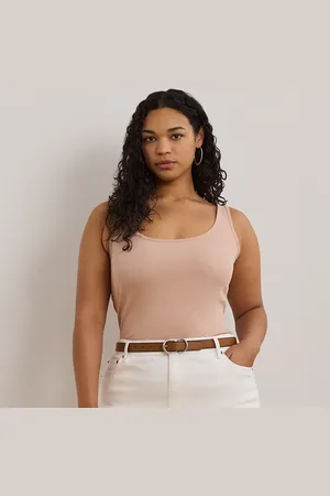 Ralph Lauren Taglie Plus - Canotta in cotone stretch