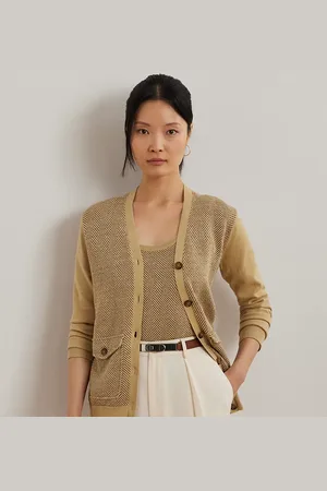 Ralph Lauren Cardigan a spina di pesce con scollo a V
