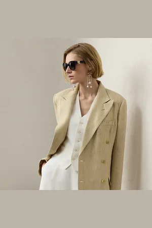 Ralph Lauren Giacca Vanessa in tweed di misto lino