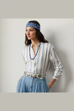 Ralph Lauren Camicia Imann in seta di gelso a righe