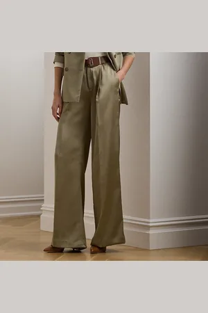 Ralph Lauren Pantaloni a gamba larga in charmeuse