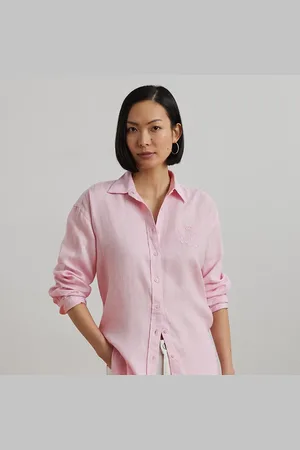 Ralph Lauren Camicia oversize in lino con logo