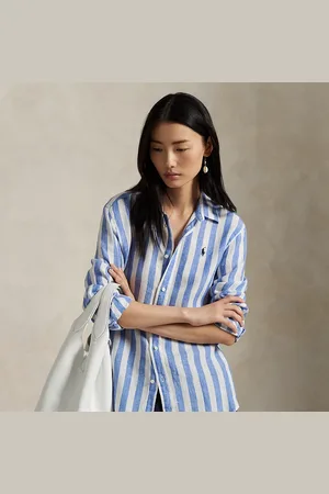 Ralph Lauren Camicia in lino a righe Classic-Fit