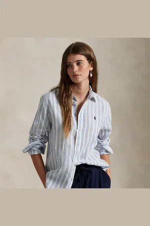 Ralph Lauren Camicia in lino a righe Classic-Fit