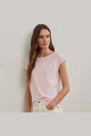 Ralph Lauren Maglietta in jersey con logo di perline