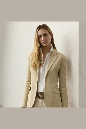 Ralph Lauren Giacca Safia in tweed di misto lino