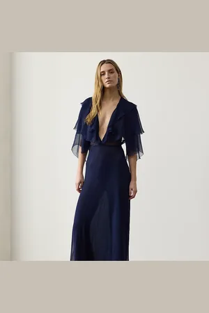 Ralph Lauren Abito da sera Irene in chiffon lavato