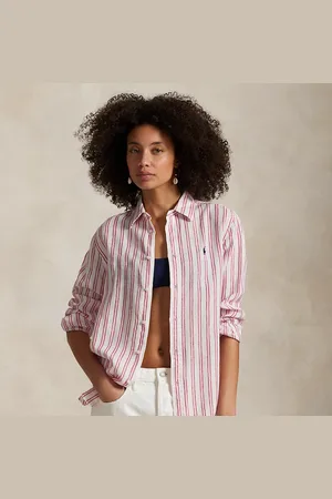 Ralph Lauren Camicia in lino a righe Classic-Fit