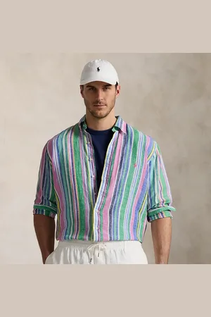 Ralph Lauren Taglie Plus - Camicia in lino a righe