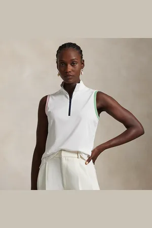 Ralph Lauren Polo smanicata con cerniera Slim-Fit