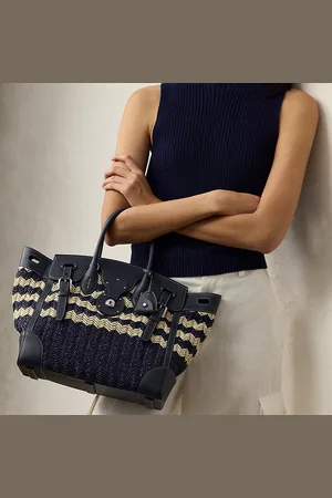 Ralph Lauren Borsa Soft Ricky 33 in rafia