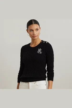 Ralph Lauren Maglia in cotone a trecce con bottoni
