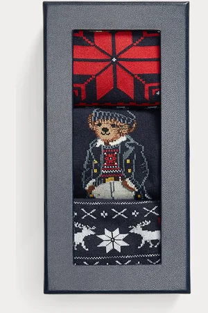 Ralph Lauren Set 3 paia di calze lunghe Polo Bear