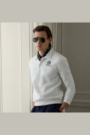 Ralph Lauren Polo in felpa con stemma ricamato