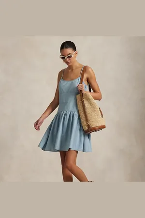 Ralph Lauren Abito in chambray di cotone a pannelli