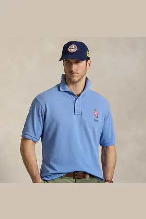 Ralph Lauren Taglie Plus - Polo Polo Bear in piqué tinto in capo