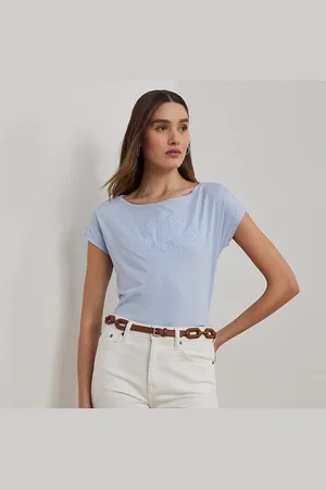 Ralph Lauren Maglietta in jersey con logo di perline