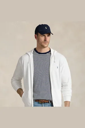 Ralph Lauren Taglie Plus - Felpa in spugna di cotone con cappuccio