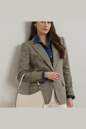 Ralph Lauren Borsa Danni media in pelle tratteggiata