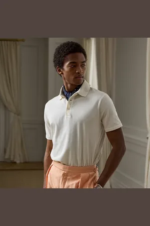 Ralph Lauren Polo in piqué di seta e cotone