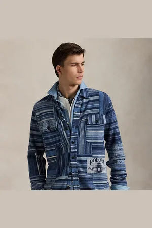 Ralph Lauren Cardigan patchwork in cotone e lino