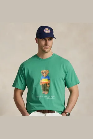 Ralph Lauren Taglie Plus - Maglietta Polo Bear in jersey