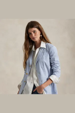 Ralph Lauren Blazer in seersucker di cotone a righe