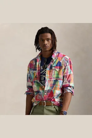 Ralph Lauren Camicia western con madras patchwork