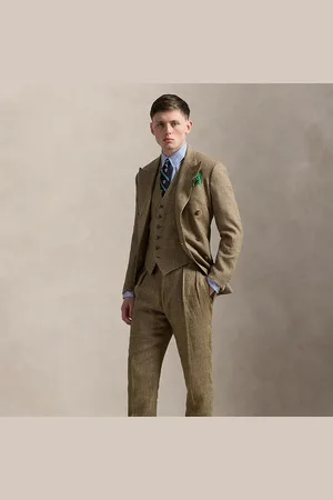 Ralph Lauren Pantaloni in lino principe di Galles