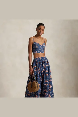 Ralph Lauren Gonna a trapezio in popeline di cotone