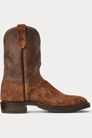 Ralph Lauren Stivali in crosta scamosciata e pelle