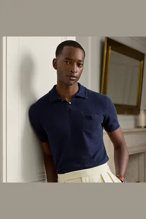Ralph Lauren Maglia in seta e lino effetto texture