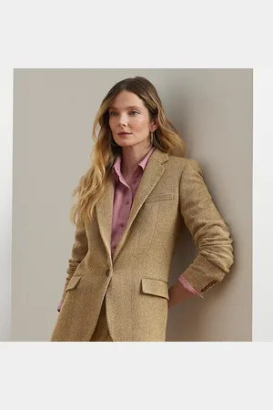 Ralph Lauren Blazer in misto cotone a spina di pesce