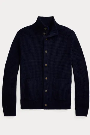 Ralph Lauren Cardigan in lana e cotone a nido d