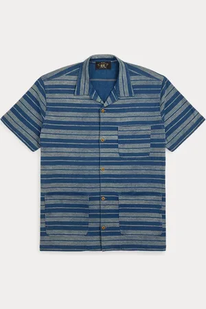 Ralph Lauren Camicia sahariana in jersey a righe