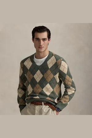 Ralph Lauren Maglia in cotone e lana motivo Argyle