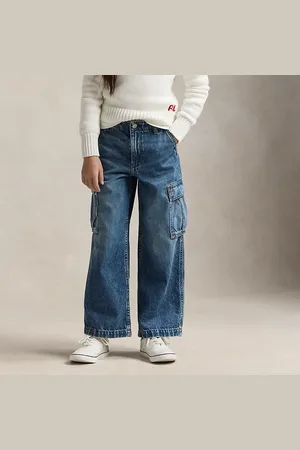 Ralph Lauren Jeans cargo indaco a gamba larga