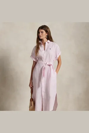 Ralph Lauren Chemisier maniche corte in lino a righe