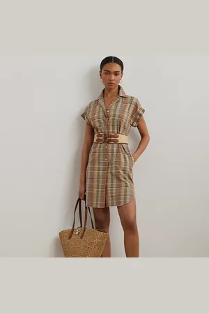 Ralph Lauren Chemisier madras di cotone con cintura