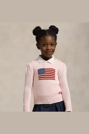 Ralph Lauren Maglia girocollo in cotone con bandiera