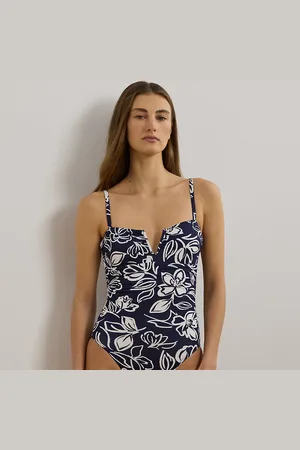 Ralph Lauren Costume intero a fiori con arricciature