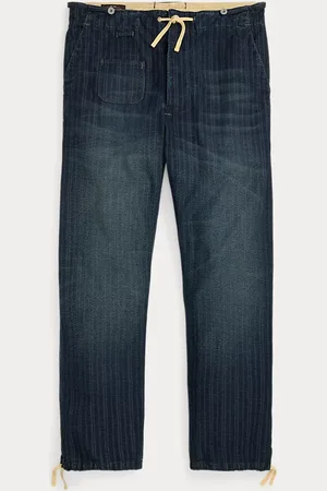 Ralph Lauren Pantaloni in jersey indaco con coulisse