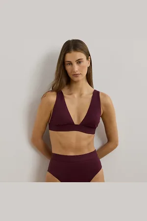 Ralph Lauren Slip da bikini tinta unita a vita alta