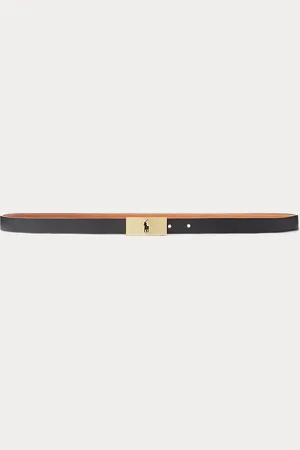 Ralph Lauren Cintura Polo ID double-face in vacchetta