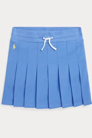 Ralph Lauren Skort in piqué stretch con pieghe
