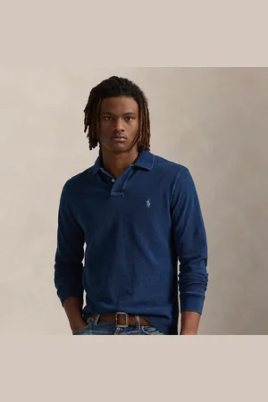 Ralph Lauren Polo in piqué indaco Custom Slim-Fit